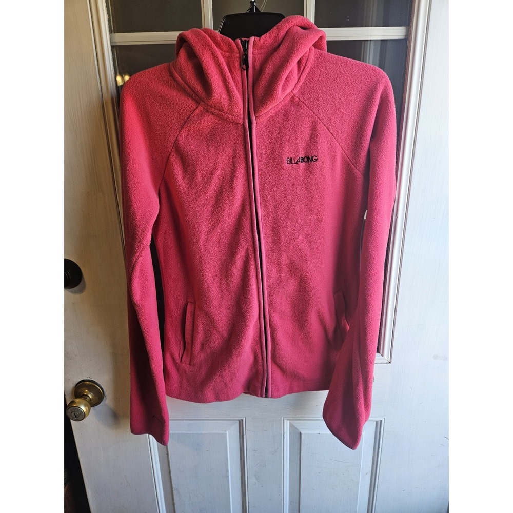 Billabong Womens Hot Pink Y2K Fleece Full Zip Hooded Jacket Medium JSN6QWHI
